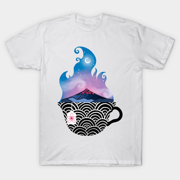 Fuji and Tea T-Shirt by Haptica